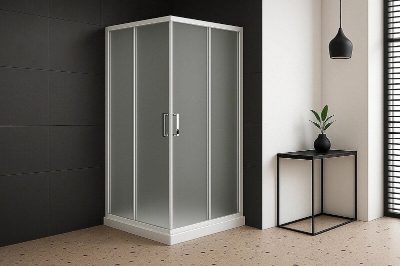 Изображение товара Душевой уголок Royal Bath RB85HPD-C квадратный 85x85 см с матовым стеклом