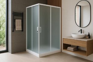 Изображение товара Душевой уголок Royal Bath RB1085HPD-C, 85 x 100 x 200 см, стекло матовое, белый