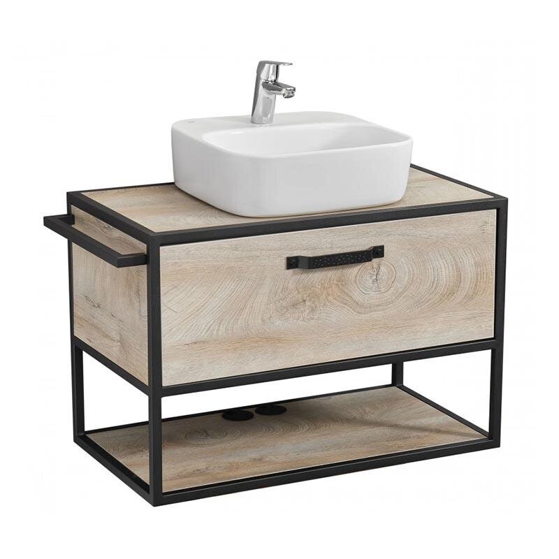 Изображение товара Тумба под раковину Акватон Лофт Фабрик 80 дуб эндгрейн