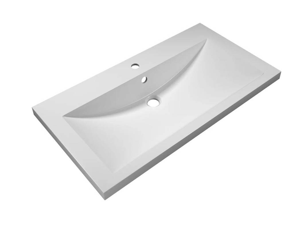 Изображение товара Раковина Art&Max AM-LAV-900-MR-A 90x48 см, искусственный камень, белая Изображение товара Раковина Art&Max AM-LAV-900-MR-A 90x48 см, искусственный камень, белая