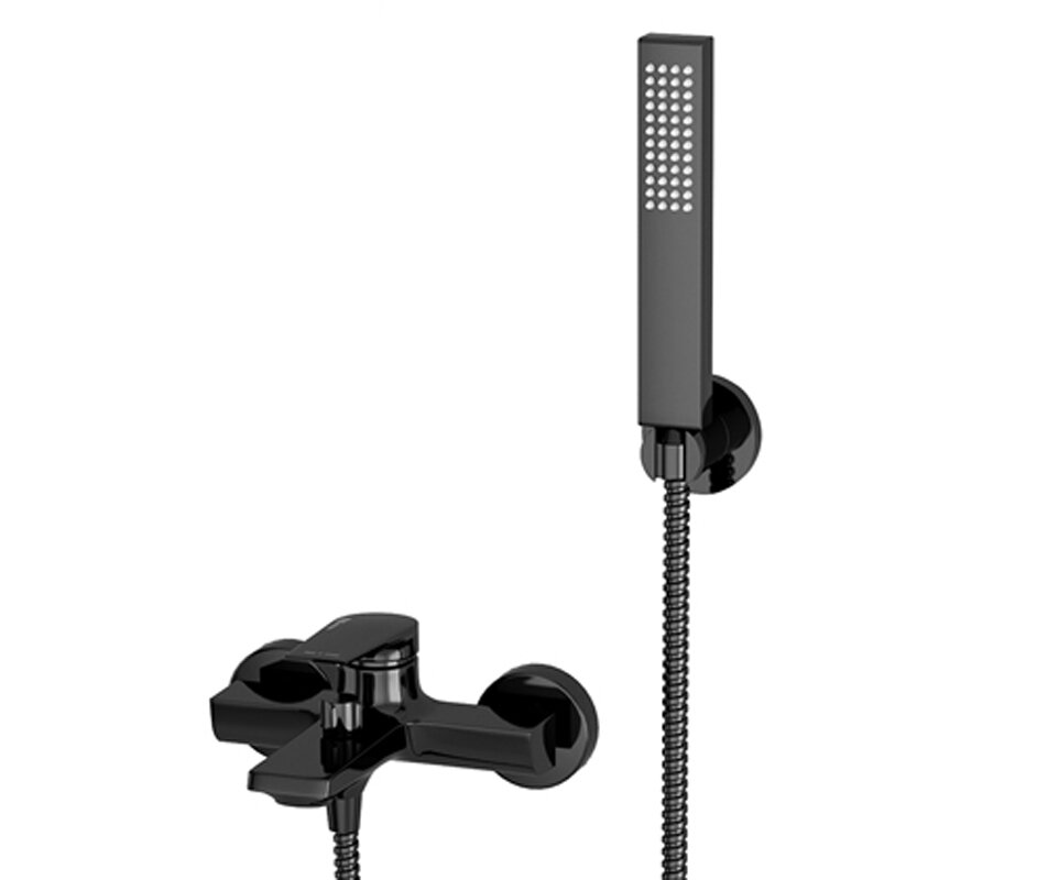 Изображение товара Смеситель WasserKRAFT 6601 для ванны и душа, черный глянец