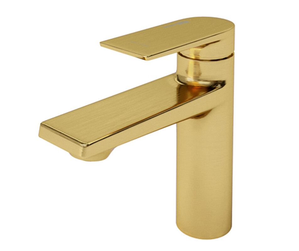 Изображение товара Смеситель WasserKRAFT 5503 для раковины с PVD покрытием золото матовое