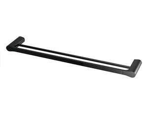 Изображение товара Полотенцедержатель WasserKRAFT Glan K-5140 двойной черный глянец 64 см