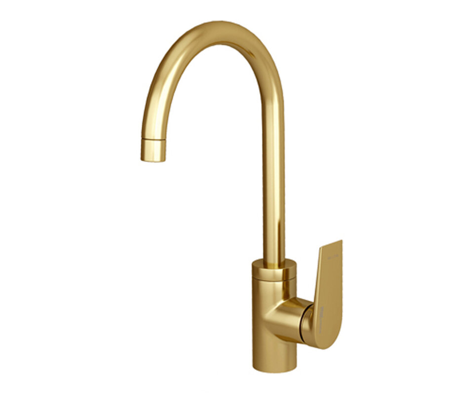 Изображение товара Смеситель WasserKRAFT 5507 для кухонной мойки, матовое золото, PVD-покрытие, 35 мм керамический кар Изображение товара Смеситель WasserKRAFT 5507 для кухонной мойки, матовое золото, PVD-покрытие, 35 мм керамический кар