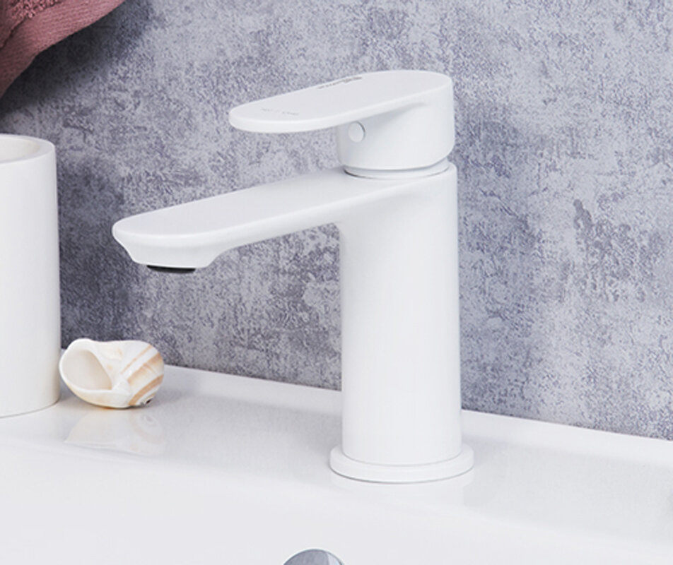 Изображение товара Смеситель WasserKRAFT для раковины белый Soft-touch 8503