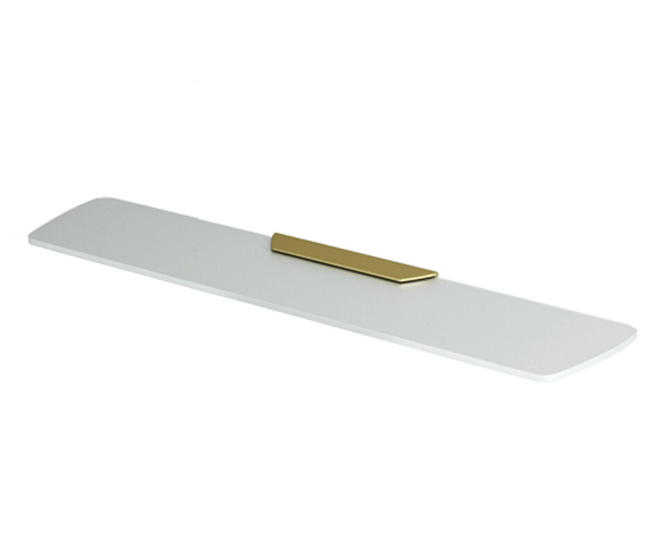 Изображение товара Полка стеклянная WasserKRAFT  Aisch, K-5924, PVD-покрытие "золото матовое" 