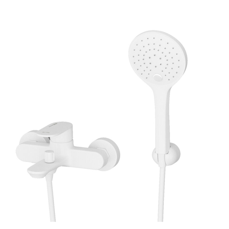 Изображение товара Смеситель WasserKRAFT 8501 для ванны и душа белый Soft-touch однорычажный