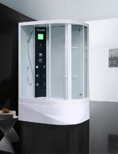 Изображение товара Душевая кабина Orans Basic+ SR-86155 L/R-ED, 130 x 90 см, стекла прозрачные, профиль белый, 86155L0/86155R0