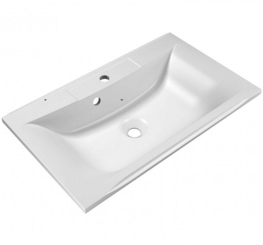 Изображение товара Раковина Art&Max AM-LAV-750-MR-FP 75 см искусственный мрамор, белый