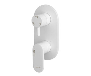 Изображение товара Смеситель скрытого монтажа WasserKRAFT для ванны и душа, цвет белый Soft-touch, 8571