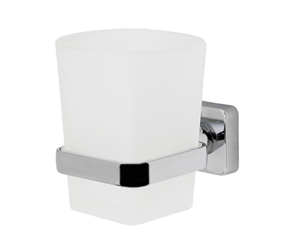 Изображение товара Стакан для щеток WasserKRAFT Dill K-3928 хром/белый настенный