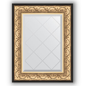 Изображение товара Зеркало с гравировкой в багетной раме Evoform Exclusive-G BY 4036 60 x 77 см золото