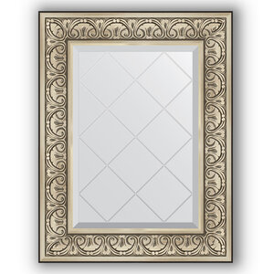 Изображение товара Зеркало с гравировкой в багетной раме Evoform Exclusive-G BY 4037 60x77 см стиль ретро серебро