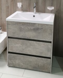 Изображение товара Тумба под раковину Art&Max Family-900-3C-PIA-CV, 90 x 47 x 84.5 см напольная, серый (Cemento Veneto)