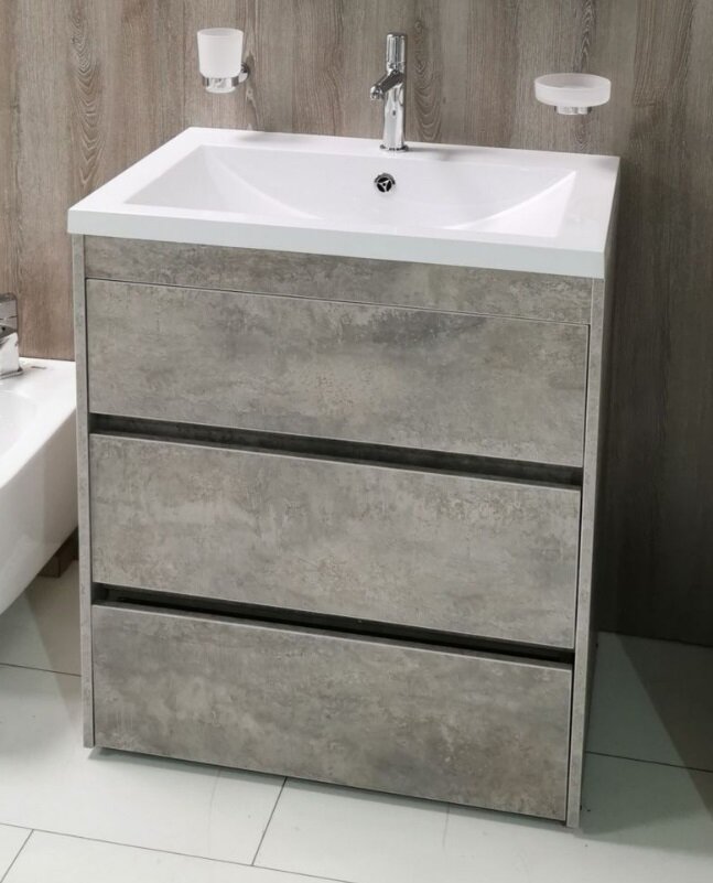 Изображение товара Тумба под раковину Art&Max Family-1000-3C-PIA-CV серый 100x47x84.5 см напольная