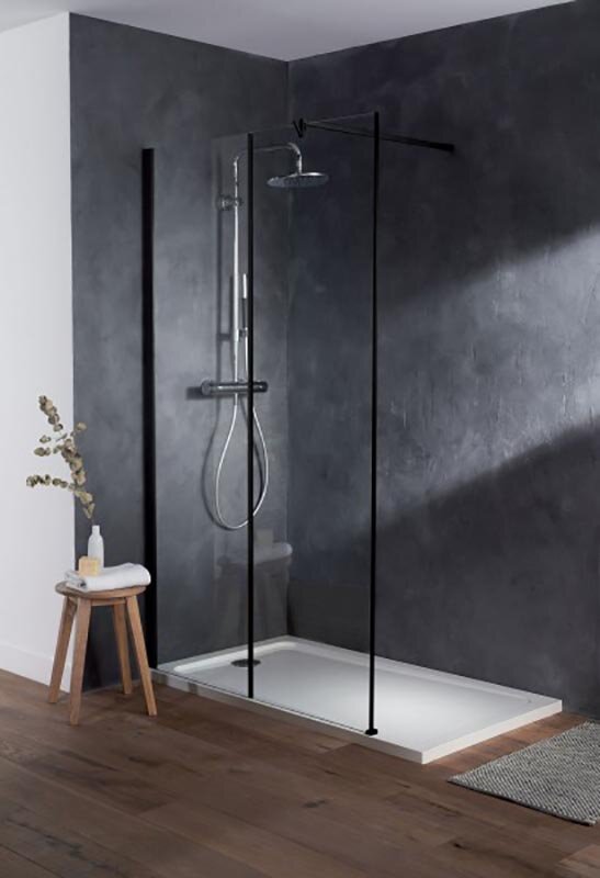 Изображение товара Душевое ограждение Jacob Delafon Serenity черное стекло 117-119см Франция