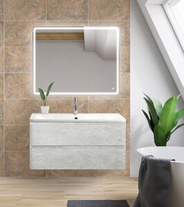 Изображение товара Тумба под раковину BelBagno ALBANO-800-2C-SO-CVG 80 см, подвесная, искусственный камень, Cemento Verona Grigio