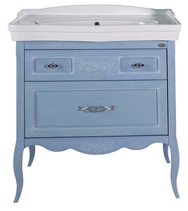 Изображение товара Тумба под раковину ASB-Woodline Модерн 85 см напольная, голубой (рошфор)