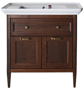 Изображение товара Тумба под раковину ASB-Woodline Гранда 85 см напольная, коричневый (антикварный орех)