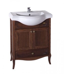 Изображение товара Тумба под раковину ASB-Woodline Салерно 65 см напольная, коричневый (антикварный орех), 969501