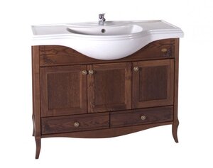Изображение товара Тумба под раковину ASB-Woodline Салерно 9697 105 см напольная, коричневый (антикварный орех)