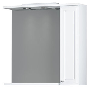 Изображение товара Зеркальный шкаф RedBlu by Damixa Palace One M41MPR0751WG, 75 см, правый, с подсветкой, белый глянец