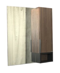 Изображение товара Зеркальный шкаф Comfortу Франкфурт 75 см правый дуб шоколадно-коричневый