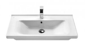 Изображение товара Раковина Santek Миранда 80 см фаянс угловая с переливом для ванной комнаты
