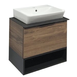 Изображение товара Тумба с раковиной Comforty Штутгарт 60 см, подвесная, влагостойкая, с каменной столешницей