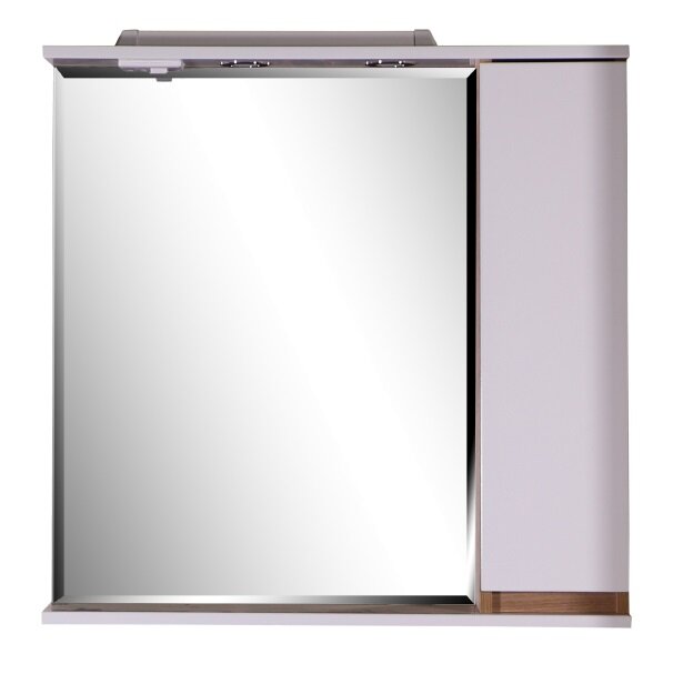 Изображение товара Зеркальный шкаф АСБ-мебель Марко 80 см с подсветкой белый дуб золотой