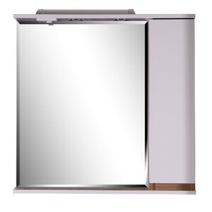 Изображение товара Зеркальный шкаф АСБ-мебель Марко 80 см с подсветкой, белый, дуб золотой