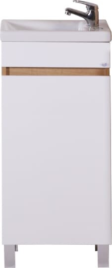 Изображение товара Тумба под раковину АСБ-мебель Марко 40 см напольная белая дуб золотой