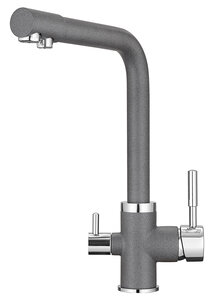 Изображение товара Смеситель для кухонной мойки Granula GR-2015 2015bg, с подключением к фильтру, графит