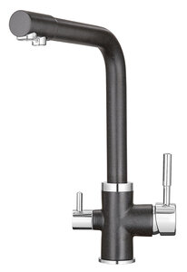 Изображение товара Смеситель для кухонной мойки Granula GR-2015 2015bl, с подключением к фильтру, черный