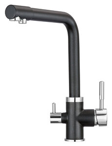 Изображение товара Смеситель для кухонной мойки Granula GR-2015 2015sv, с подключением к фильтру, шварц