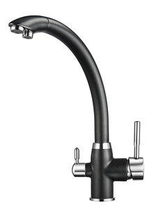 Изображение товара Смеситель для кухонной мойки Granula GR-2167 2167bl, с подключением к фильтру, черный