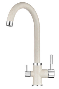 Изображение товара Смеситель для кухонной мойки Granula GR-2168 2168pr, с подключением к фильтру, пирит