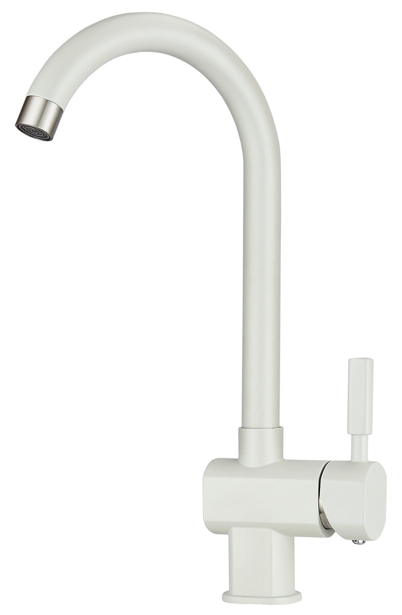 Изображение товара Смеситель для кухонной мойки Granula ST-31 белый с высоким поворотным изливом