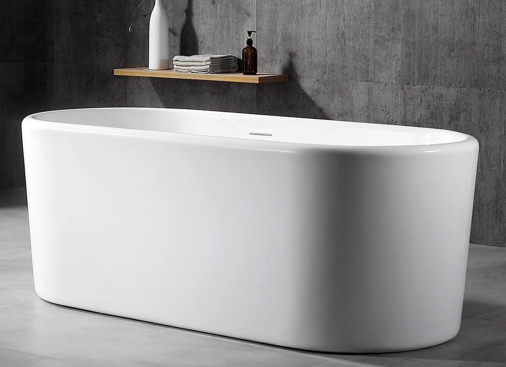 Изображение товара Акриловая ванна Abber AB9272-1.7 овальная 170х70 см отдельностоящая белая Германия