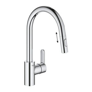 Изображение товара Смеситель для кухонной мойки Grohe Eurostyle Cosmopolitan, 31482003, с вытяжным изливом, хром