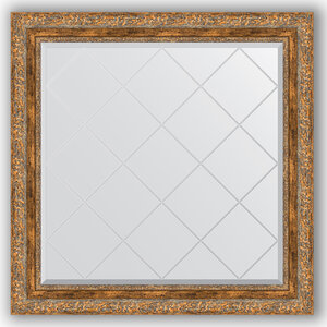 Изображение товара Зеркало с гравировкой в багетной раме Evoform Exclusive-G BY 4316 85x85 см виньетка бронза