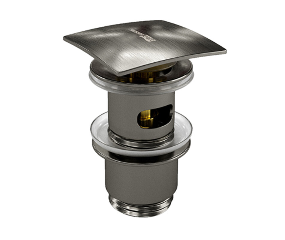 Изображение товара Донный клапан Wasserkraft A167 с переливом, PVD-покрытие оружейная сталь