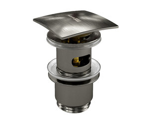 Изображение товара Донный клапан Push-up Wasserkraft A167, с переливом, PVD-покрытие оружейная сталь