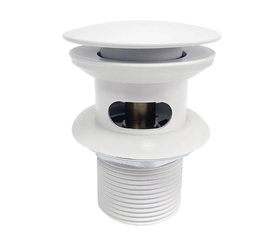 Изображение товара Донный клапан Wasserkraft A153 с переливом белый Soft-touch