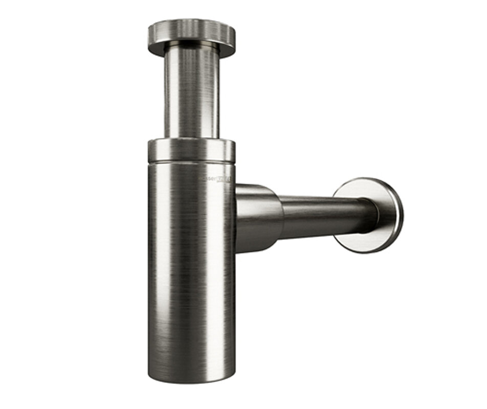 Изображение товара Сифон для раковины WasserKraft A172 с PVD-покрытием оружейная сталь, гарантия 5 лет