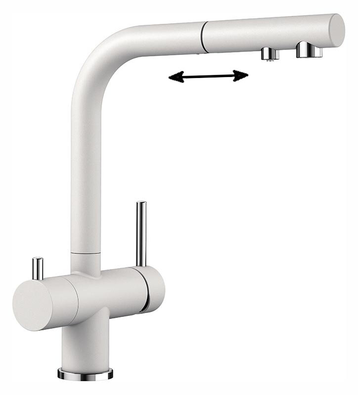 Изображение товара Смеситель Blanco Fontas-S II 525204 для кухни с краном питьевой воды белый Германия