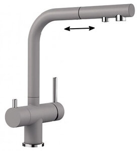 Изображение товара Смеситель Blanco Fontas-S II 525201, для кухни, с краном для питьевой воды, алюметаллик