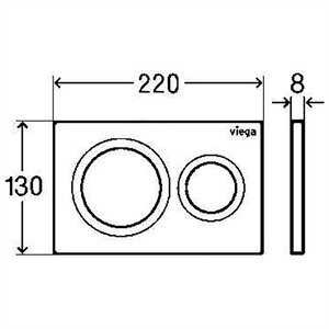 Изображение товара Клавиша смыва Viega Prevista 773793, альпийский белый