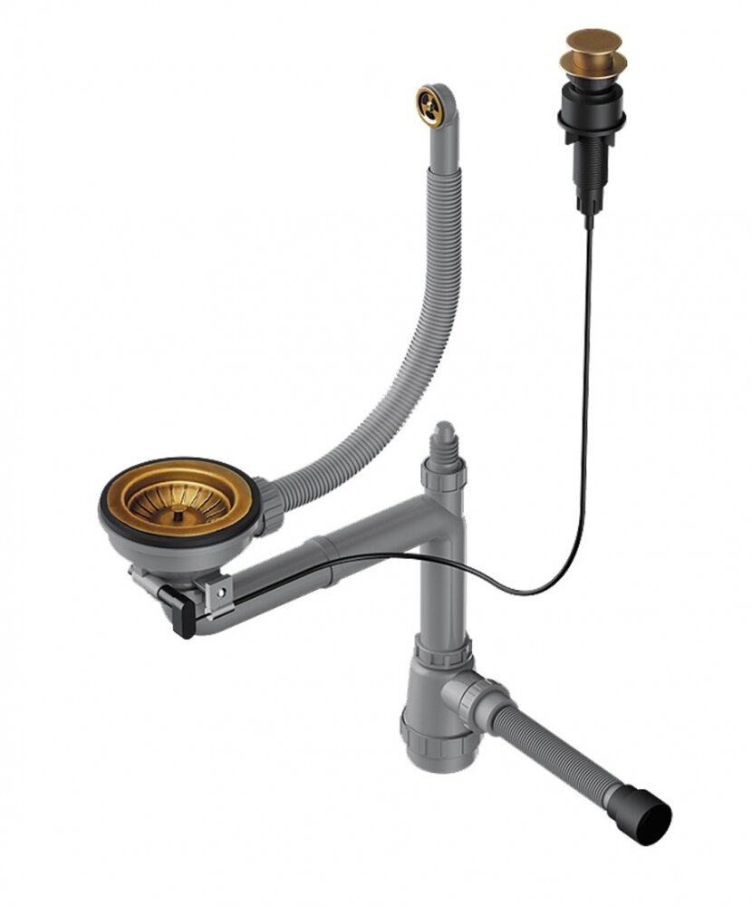 Изображение товара Арматура Omoikiri WK-1CL-R AB для кухонных моек из нержавеющей стали