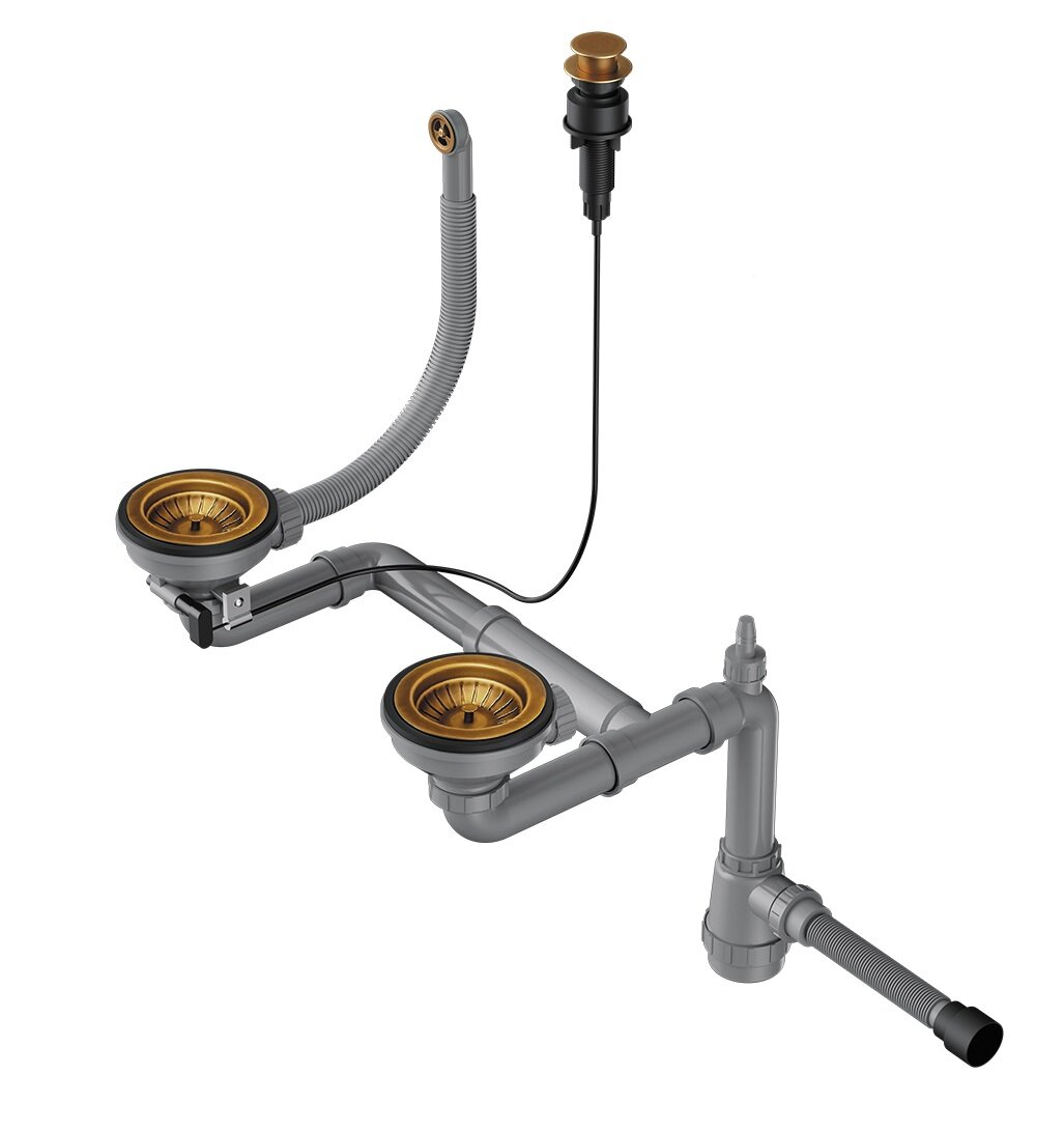 Изображение товара Арматура Omoikiri WK-1.5CL-R-A AB 4957093 для кухонных моек